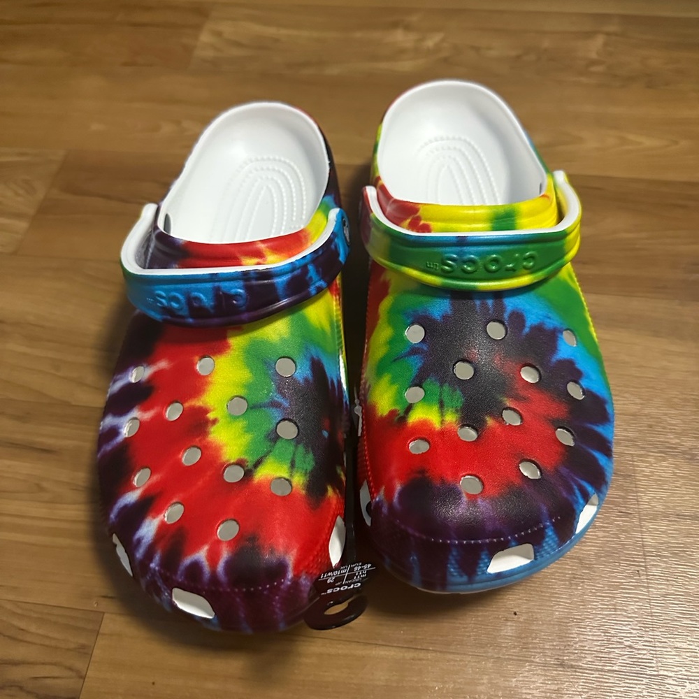 Crocs Men's/Women's Classic Tie Dye Clog  Slip-On Multi Size Men's 12